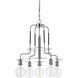 Transformer 5 Light 24 inch Brushed Steel Chandelier Ceiling Light