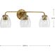 Quillan 3 Light 23.87 inch Gold Ombre Bathroom Vanity Light Wall Light