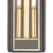 Winstead 2 Light 21 inch Charcoal with Brushed Brass Outdoor Sconce