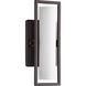Frame LED 12 inch Architectural Bronze Bath Vanity Wall Light, Etched Opal Glass