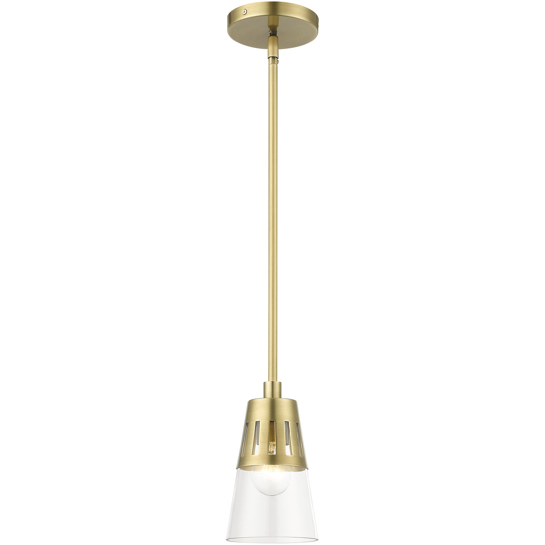 Bennington 1 Light 5.13 inch Natural Brass Mini Pendant Ceiling Light