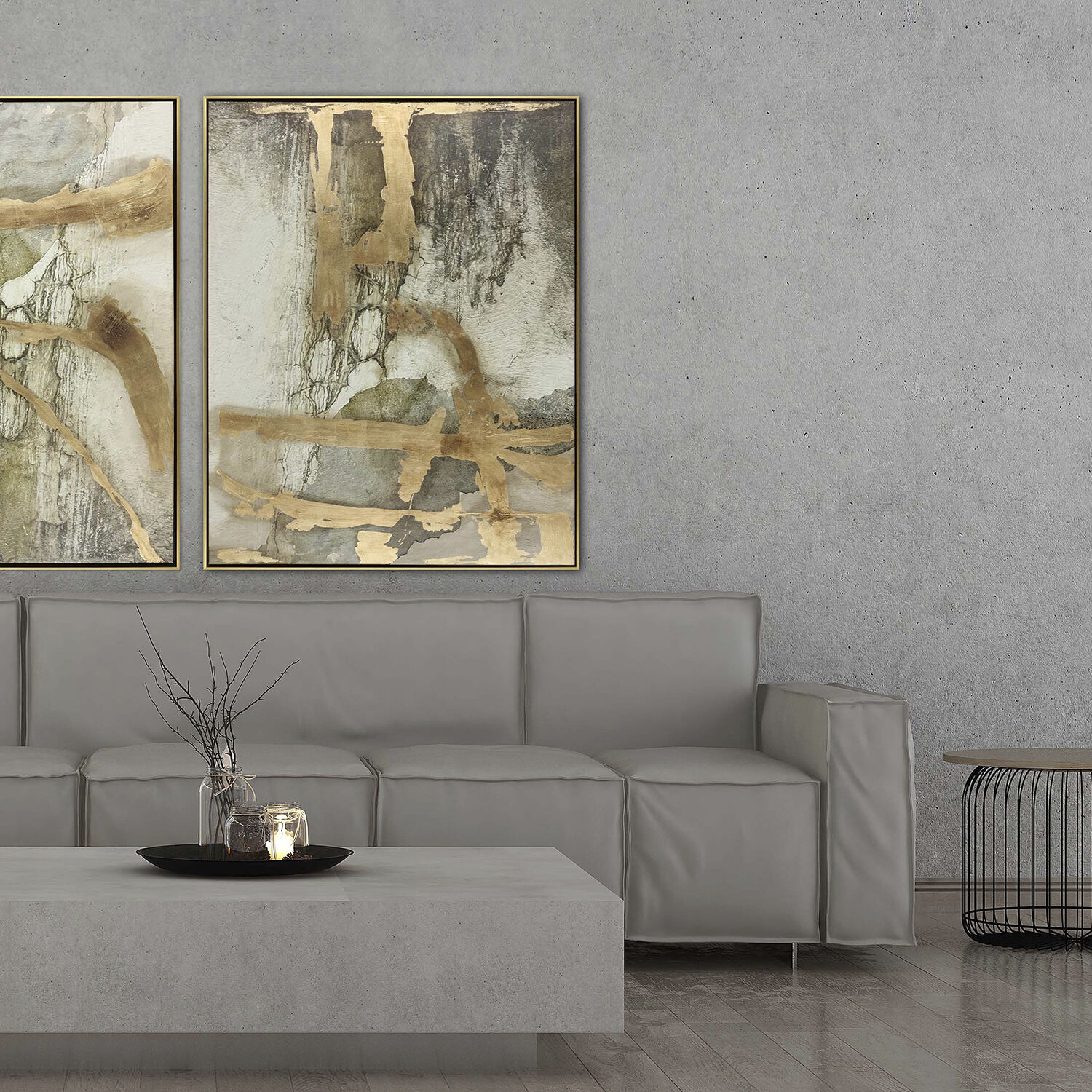 Metallic Underground Brown and Metallic and Beige and Neutral Canvas, The Studio