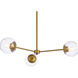 Briggs 3 Light 32 inch Brass Pendant Ceiling Light