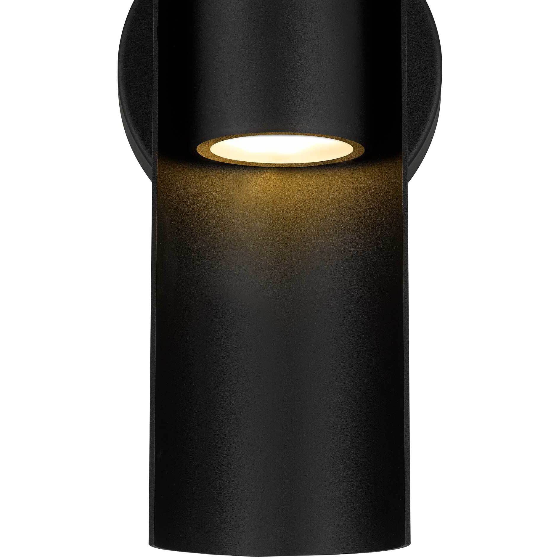 Hugo LED 14 inch Sand Black Outdoor Wall Sconce