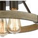 Transitions 3 Light 14 inch Oil Rubbed Bronze with Aspen Semi Flush Mount Ceiling Light