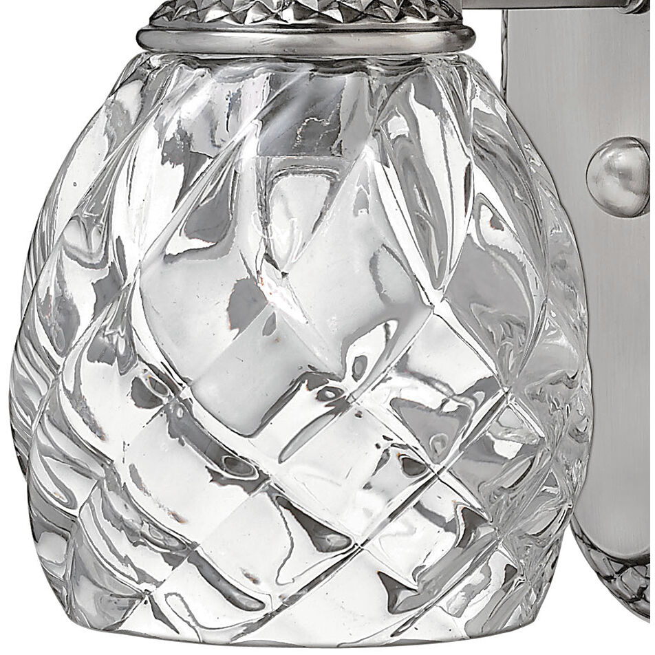 Plantation 1 Light 6.5 inch Polished Antique Nickel Vanity Light Wall Light