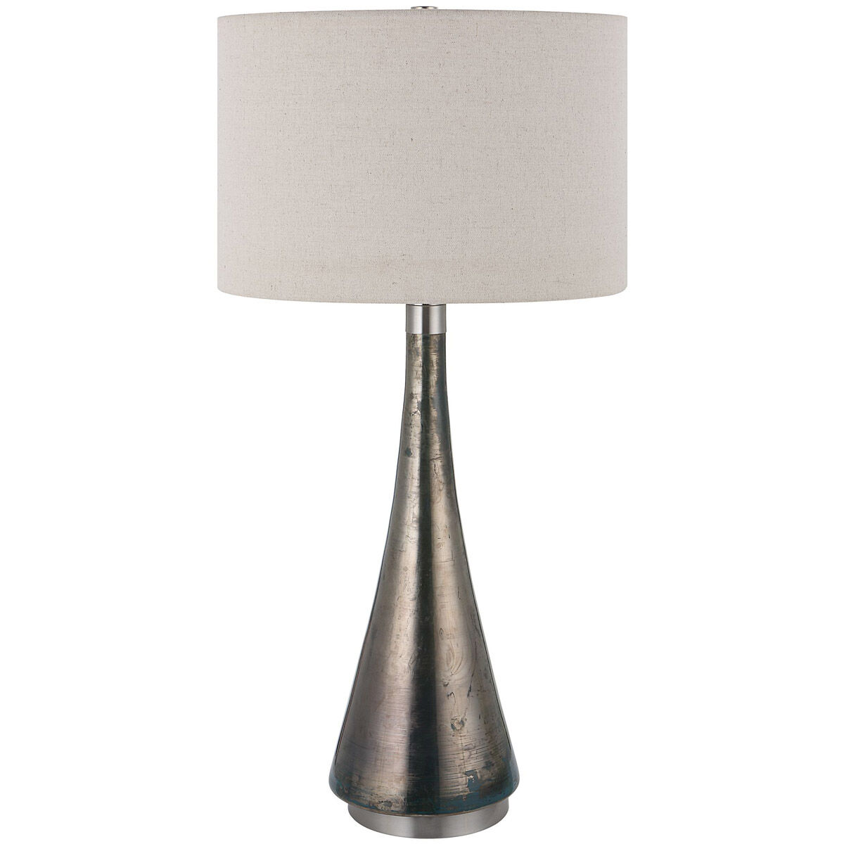 Contour 34 inch 150.00 watt Blue-Green Metallic Glass and Brushed Nickel Table Lamp Portable Light, Tall