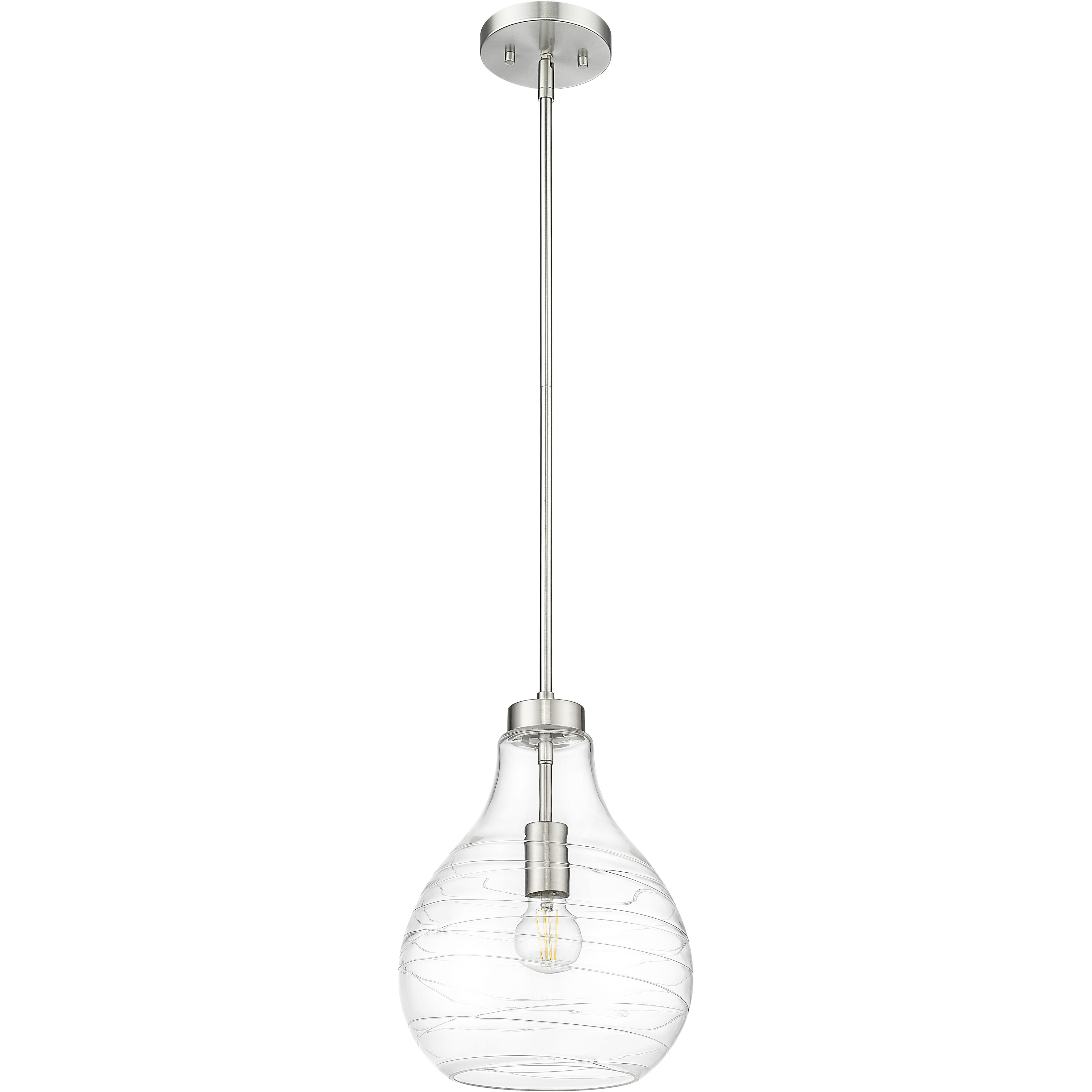 Bon Air 1 Light 10 inch Brushed Nickel Pendant Ceiling Light