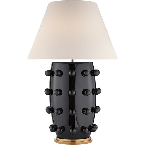 Kelly Wearstler Linden 34.25 inch 100 watt Black Porcelain Table Lamp Portable Light