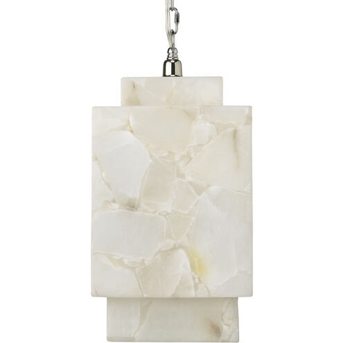 Borealis 1 Light 9 inch Alabaster Pendant Ceiling Light, Cube