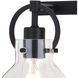 Ogden LED 25.5 inch Matte Black Bathroom Light Wall Light in 3