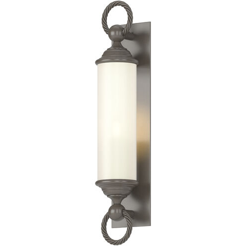 Cavo 1 Light 25.8 inch Coastal Dark Smoke Outdoor Wall Sconce in Opal, Large