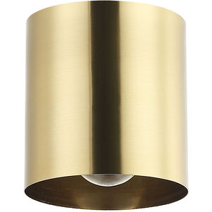 Theron Flush Mount Ceiling Light in Aged Brass