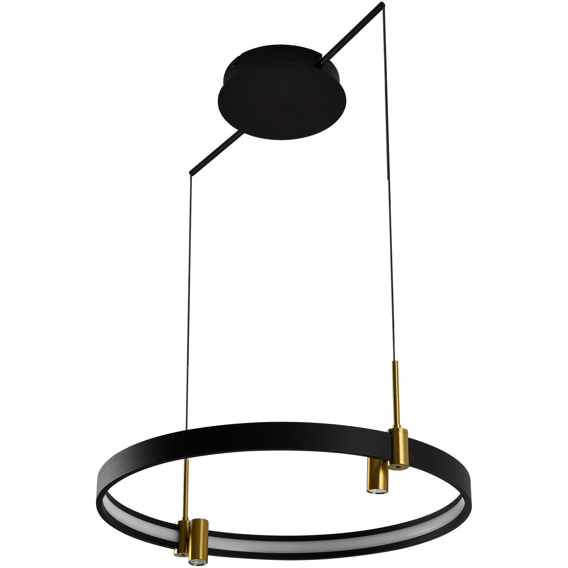 Tania 23 inch Black/Antique Brass Chandelier Ceiling Light