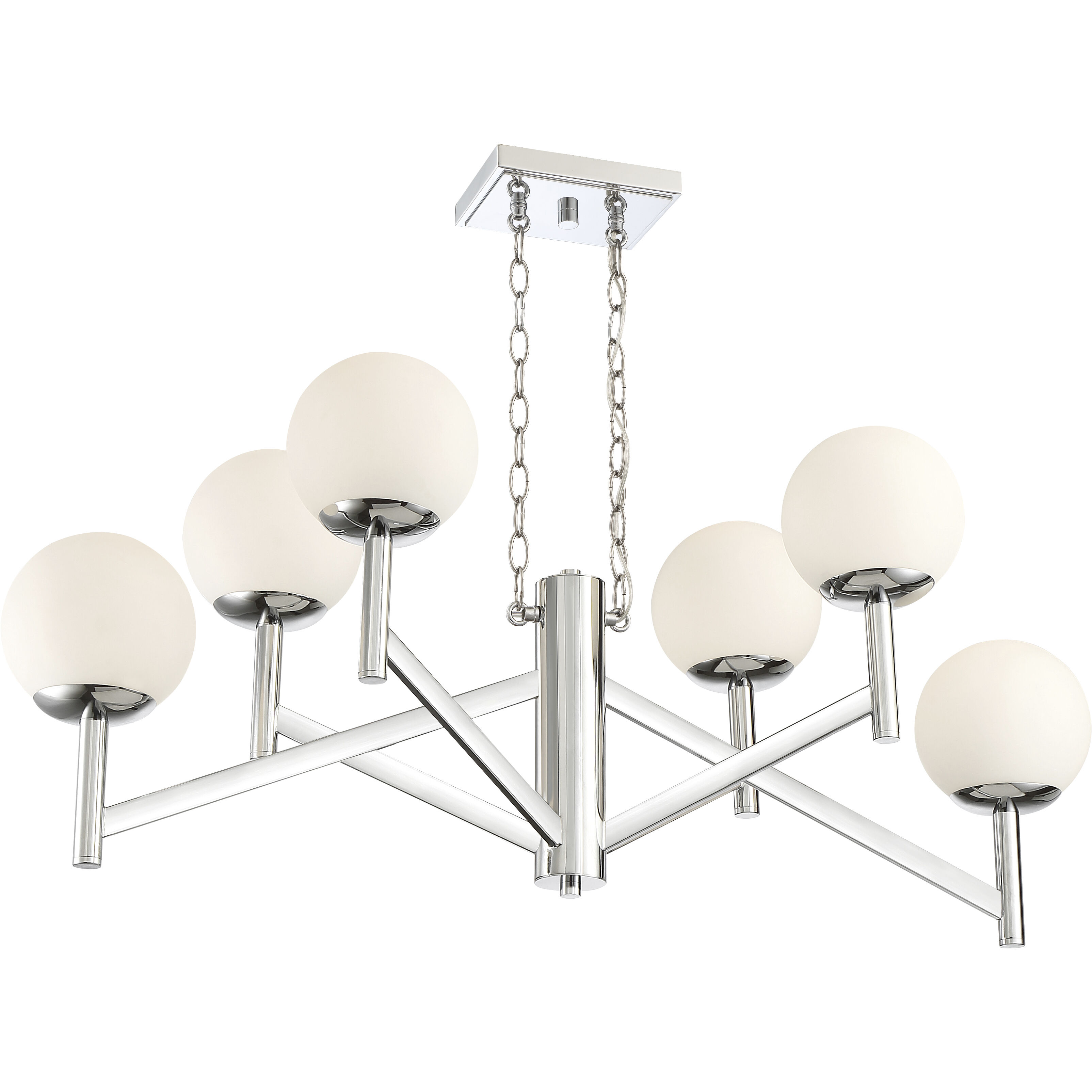 Kelvin 6 Light 42 inch Chrome Chandelier Ceiling Light