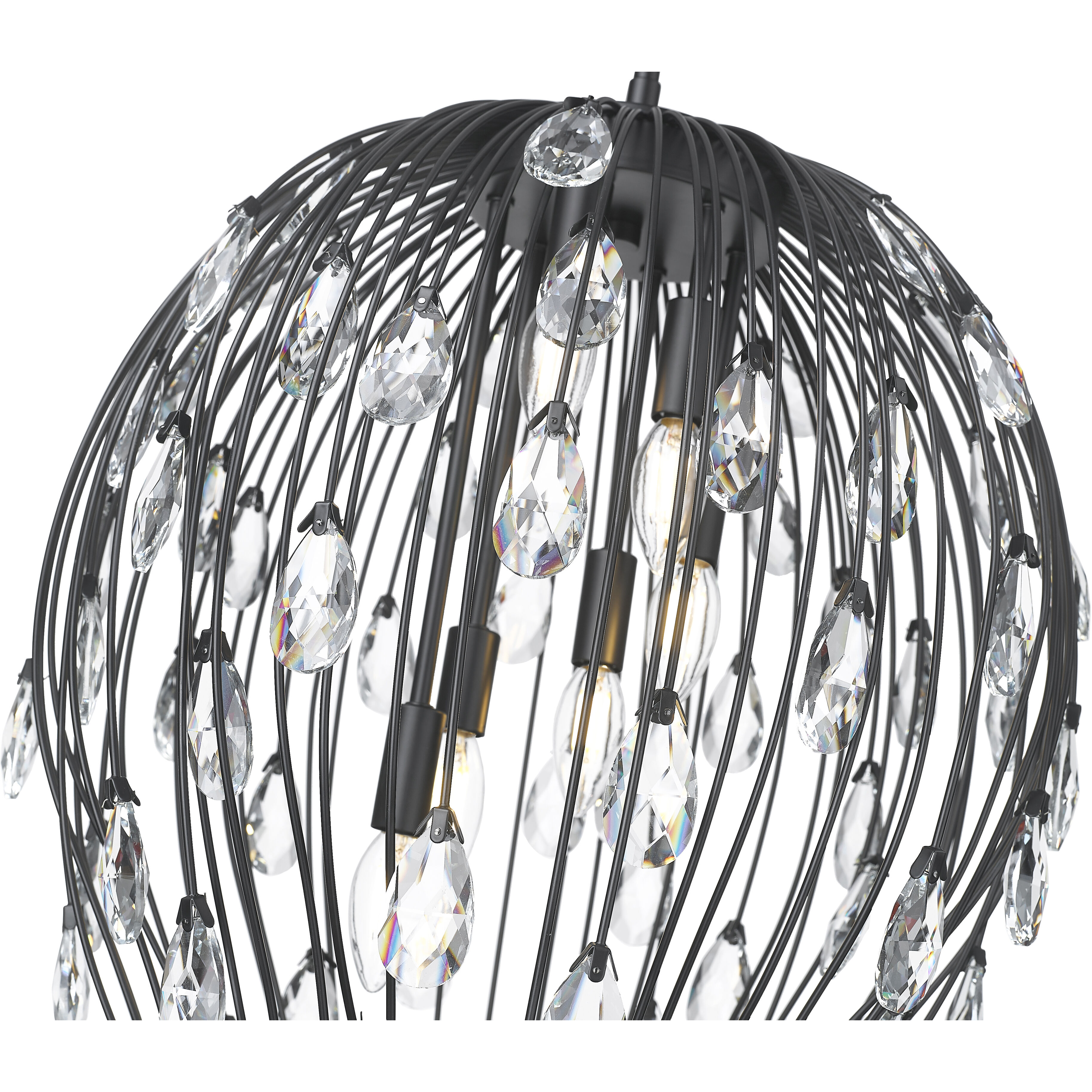 Gabriella 6 Light 18 inch Matte Black Pendant Ceiling Light