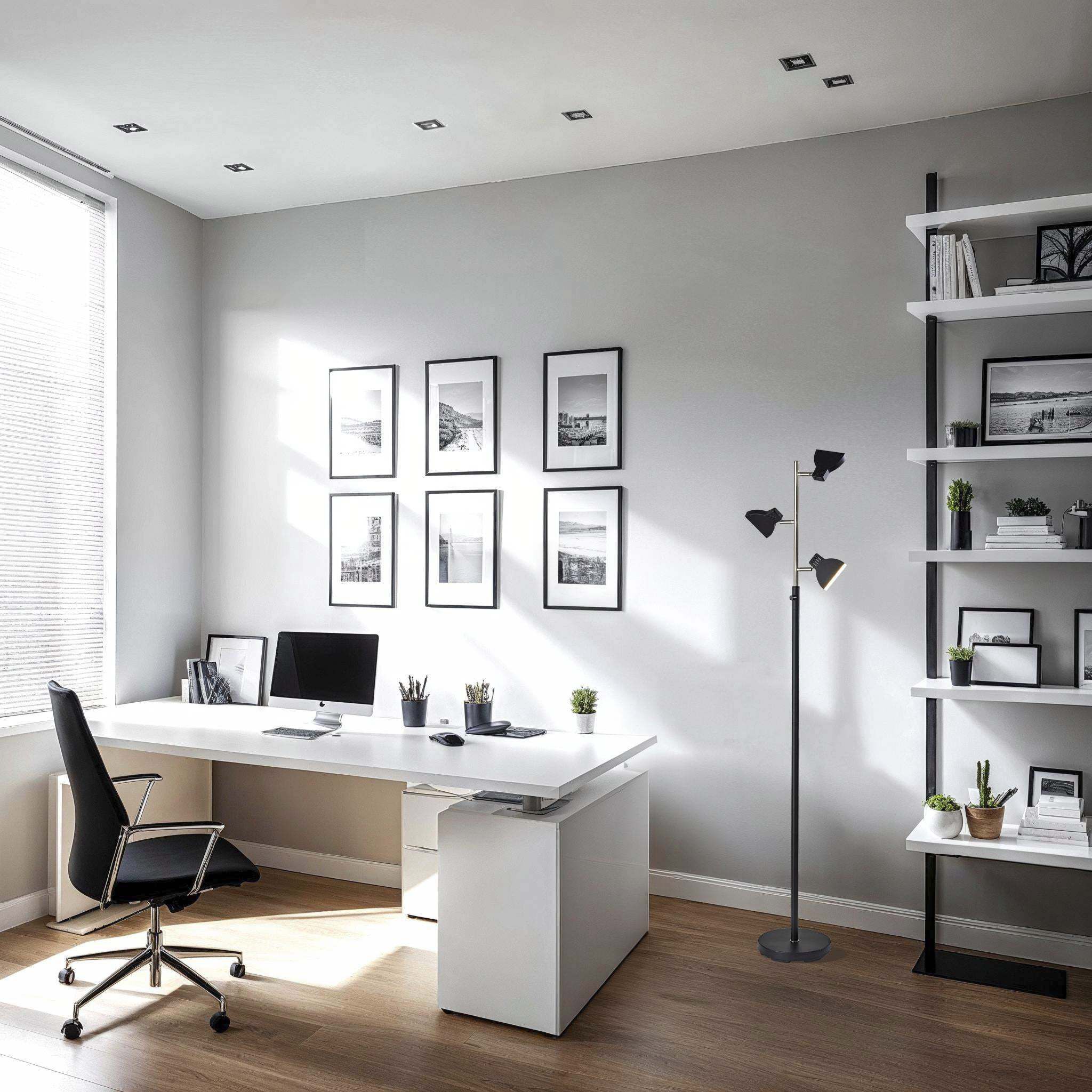 Slender 65 inch 4.00 watt Black Tree Floor Lamp Portable Light, Simplee Adesso