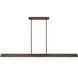 Vestra LED 54 inch Dark Bronze Linear Chandelier Ceiling Light