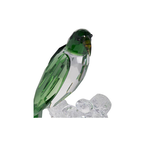Parrot Green and White Décor Accent