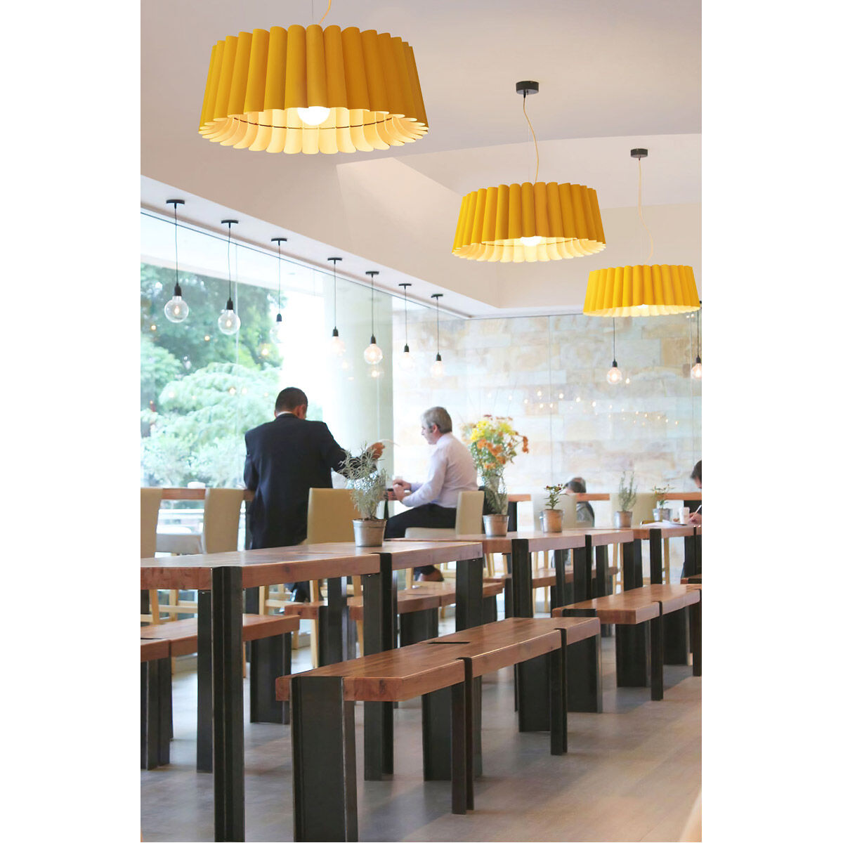 Renata 31.5 inch Ocher Pendant Ceiling Light in Ocher/Ash, 32 in, WEP Collection