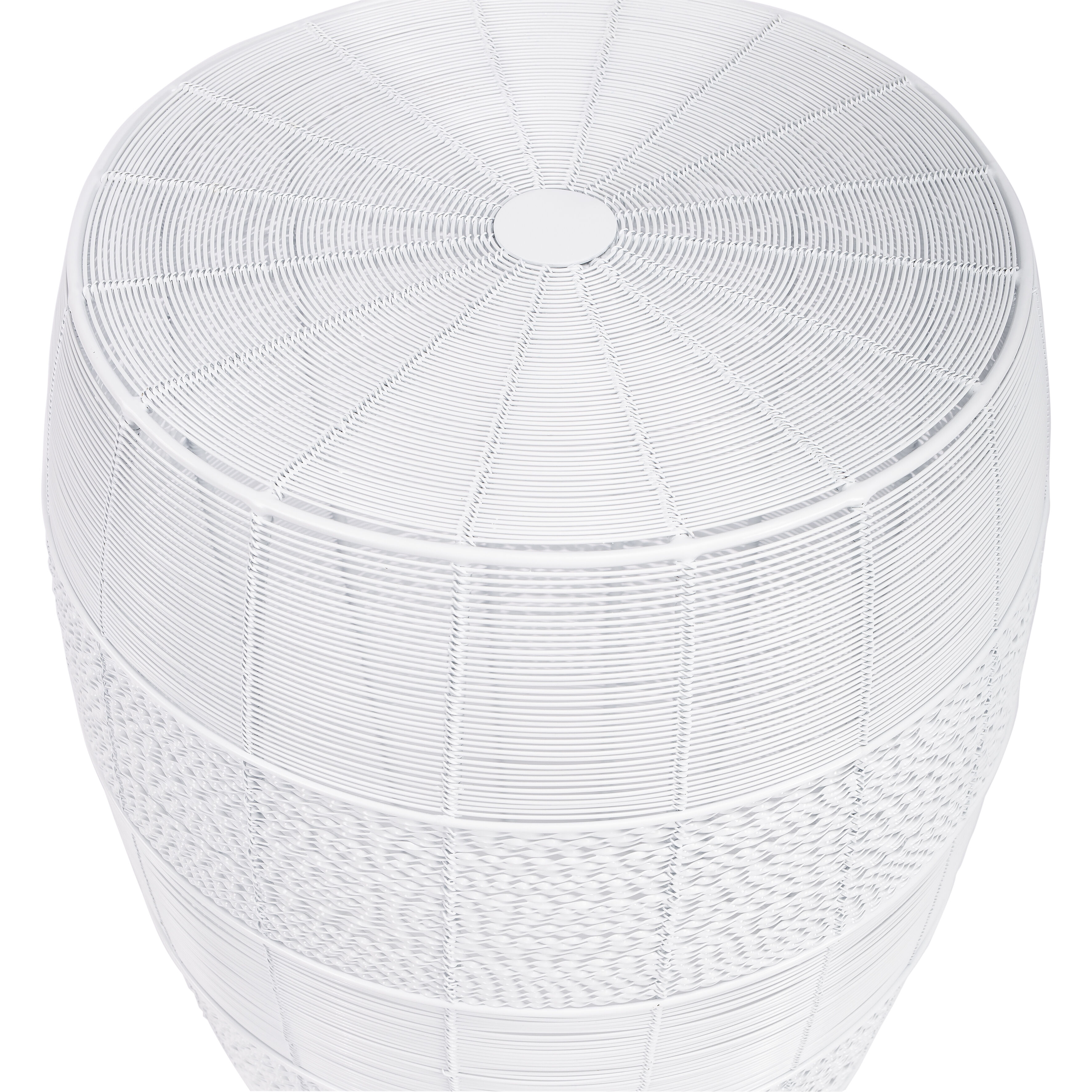 Bellarose White Metal End or Side Table