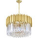 Deco 7 Light 24 inch Medallion Gold Down Chandelier Ceiling Light