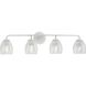 Quillan 4 Light 33.62 inch White Plaster Bathroom Vanity Light Wall Light