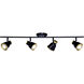 Fairhaven Textured Black and Natural Brass 7.00 watt LED Directional Ceiling Light