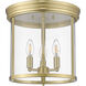 Thayer 3 Light 13 inch Luxe Gold Flush Mount Ceiling Light