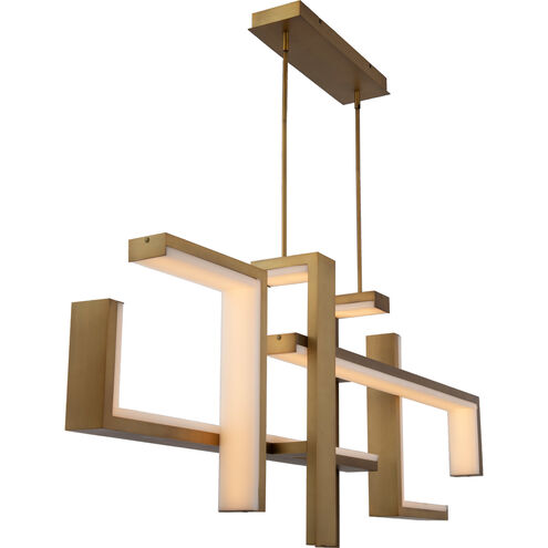 Jackal LED 7.75 inch Aged Brass Chandelier Ceiling Light