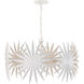 Bismarkia 6 Light 30 inch Gesso White Chandelier Ceiling Light, Small, Marjorie Skouras Collection