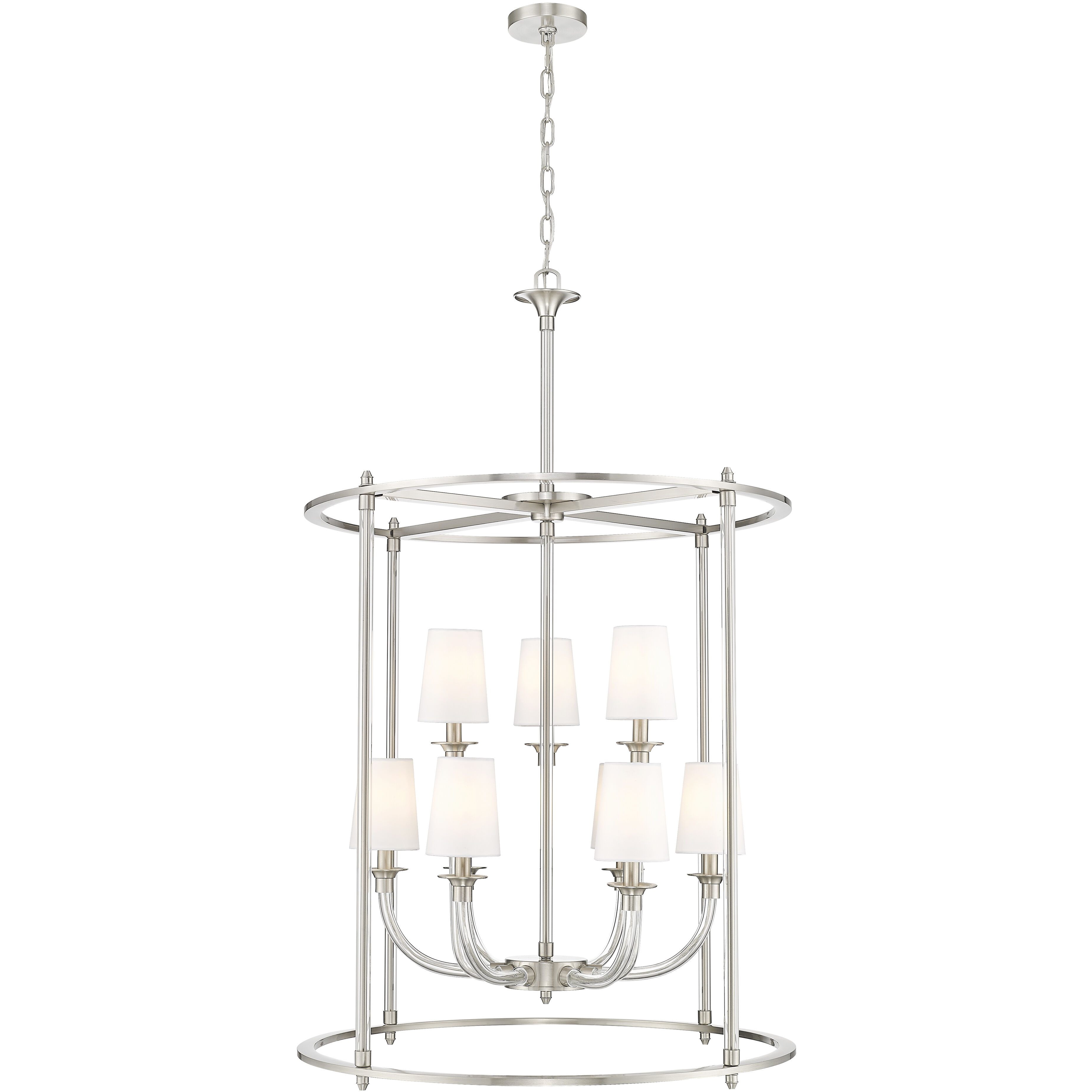 Katerina 9 Light 28 inch Brushed Nickel Chandelier Ceiling Light