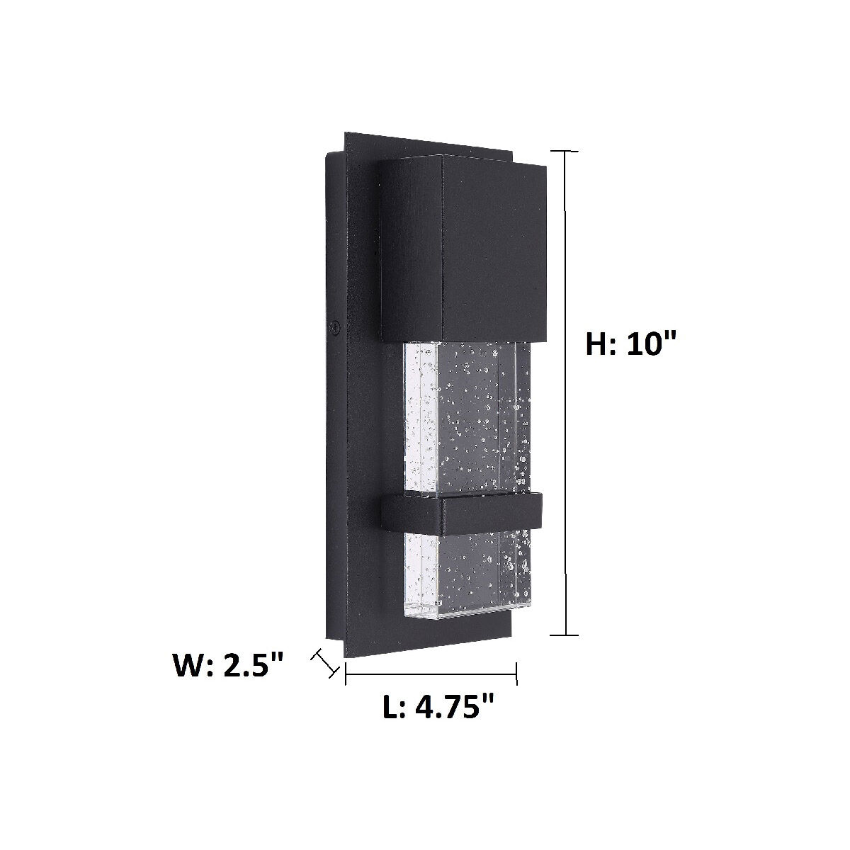 Eglo 202953A Venecia LED 10 inch Matte Black Outdoor Wall Light