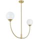 Nyomi 2 Light 36 inch Brass Chandelier Ceiling Light