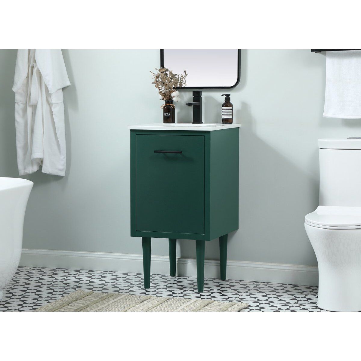Cyrus 19 X 18 X 33.5 inch Green Vanity Sink Set
