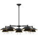 Tetsu 5 Light 38 inch Matte Black Chandelier Ceiling Light