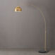 Half Dome 92 inch 14 watt Weathered Brass and Black Arc Floor Lamp Portable Light in Weathered Brass Steel