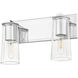 Titus 2 Light 16 inch Chrome Bath Vanity Light Wall Light