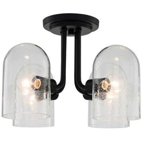 Cupola 4 Light 15 inch Matte Black Semi Flush Ceiling Light