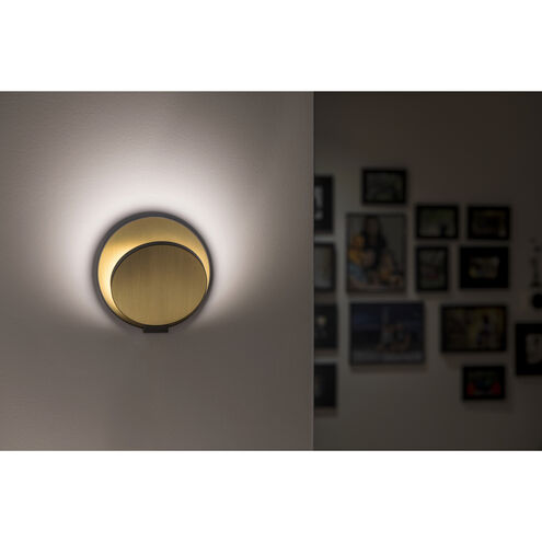 Koncept GRW-S-SIL-OWT-HW Gravy LED 4 inch Silver With Oiled Walnut Wall  Sconce Wall Light, Hardwire