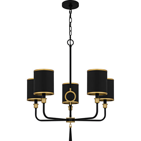 Lockery 5 Light 26.5 inch Matte Black Chandelier Ceiling Light
