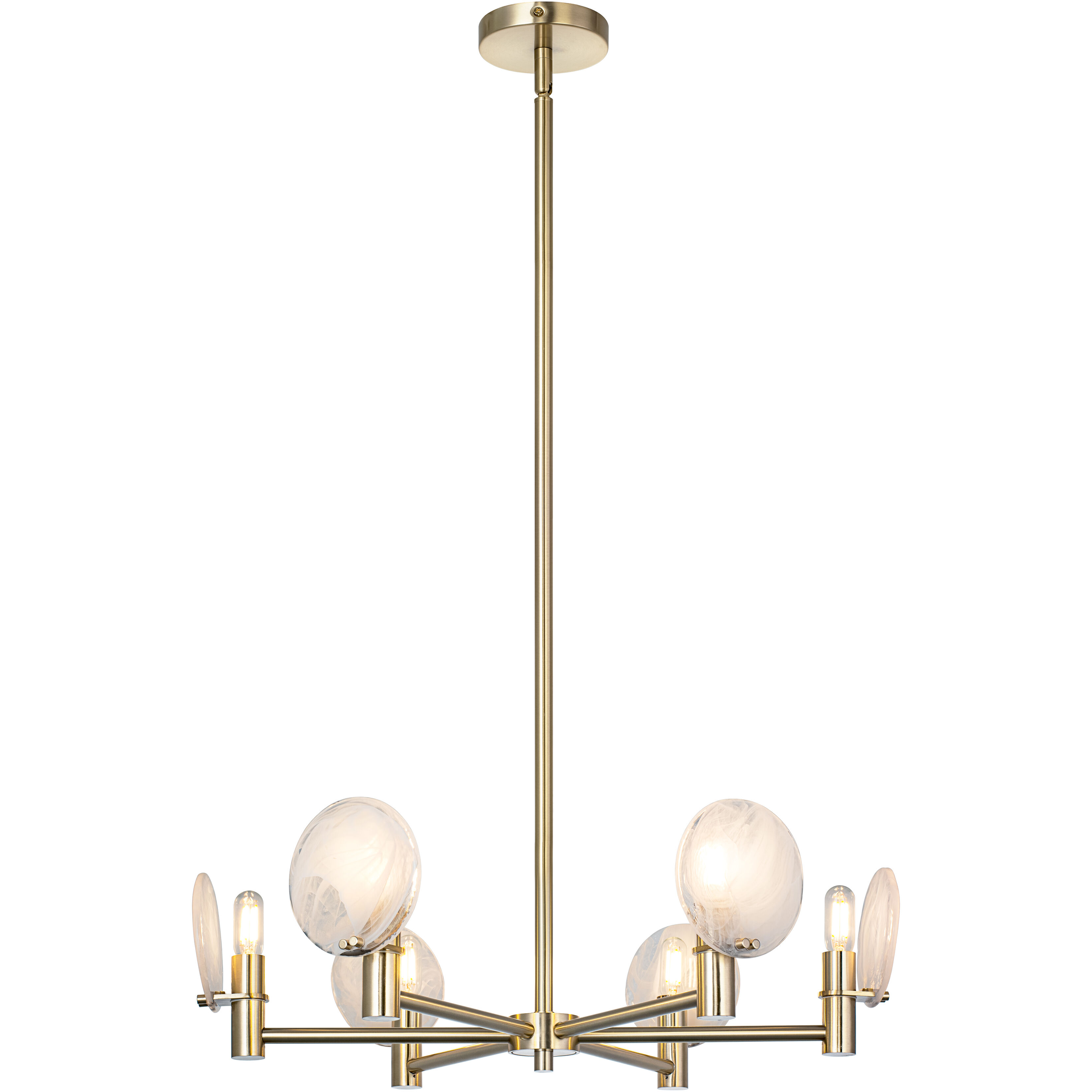Cloudburst 6 Light 23.63 inch Champagne Gold Pendant Ceiling Light