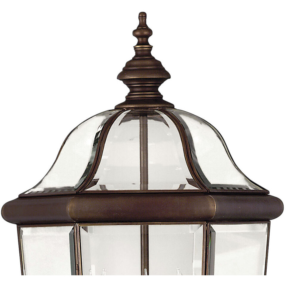 Augusta 3 Light 23.25 inch Copper Bronze Outdoor Post Mount Lantern