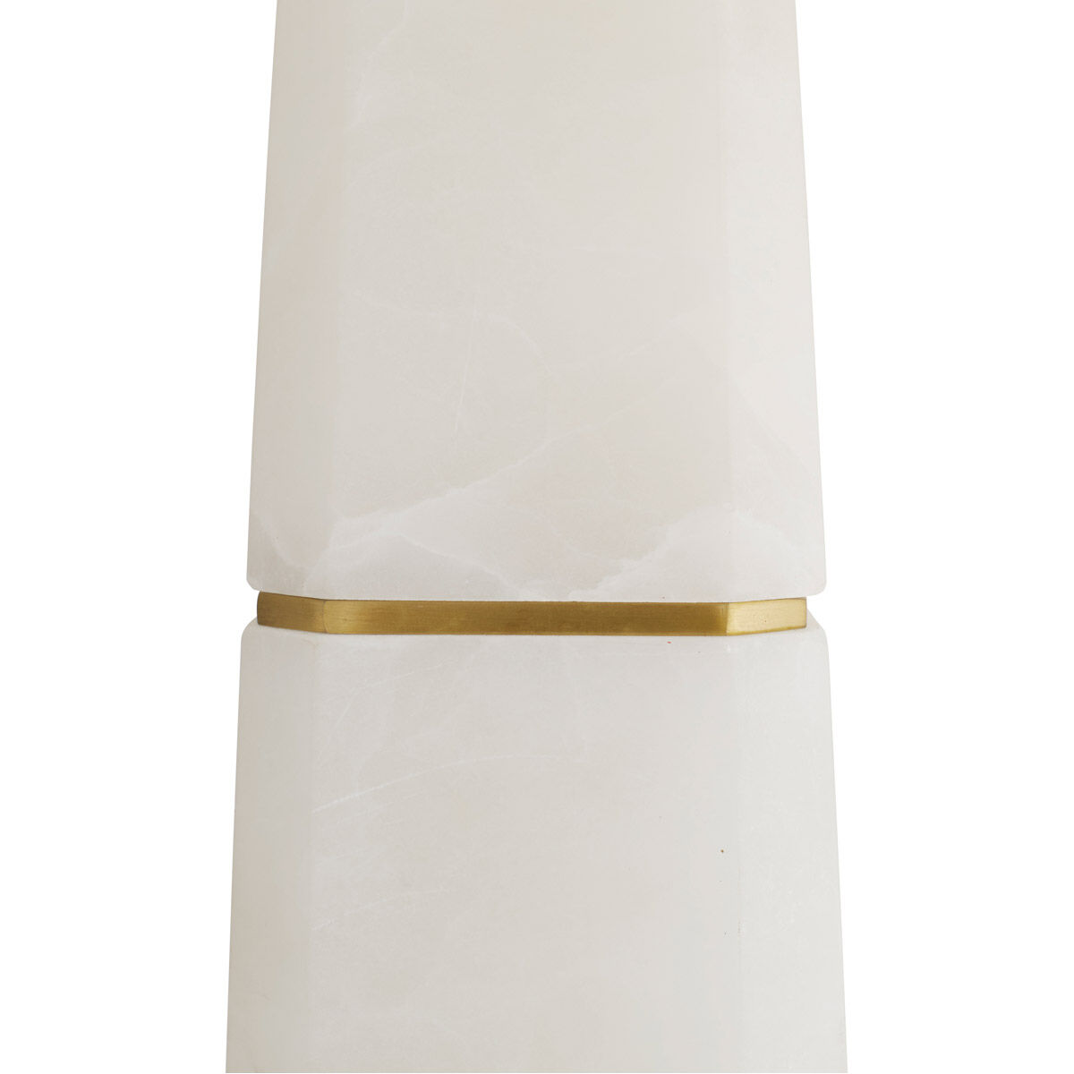 Dosman 31 inch 150 watt Snow Marble and Antique Brass Table Lamp Portable Light