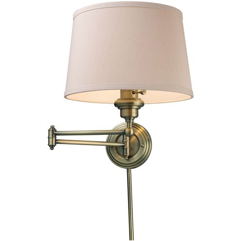 Westbrook 25 inch 150 watt Antique Brass Swingarm Sconce Wall Light in Incandescent