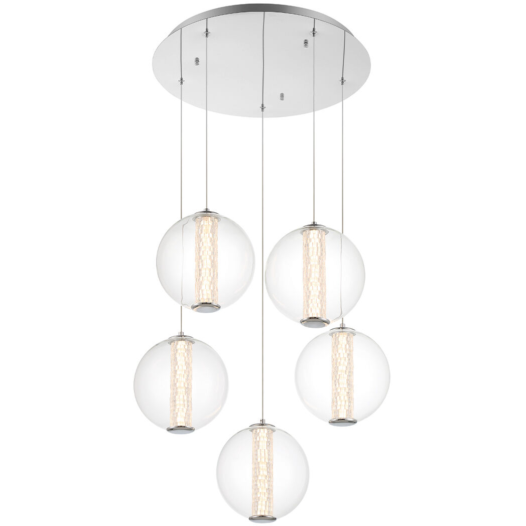 Atomo LED 25.75 inch Chrome Chandelier Ceiling Light