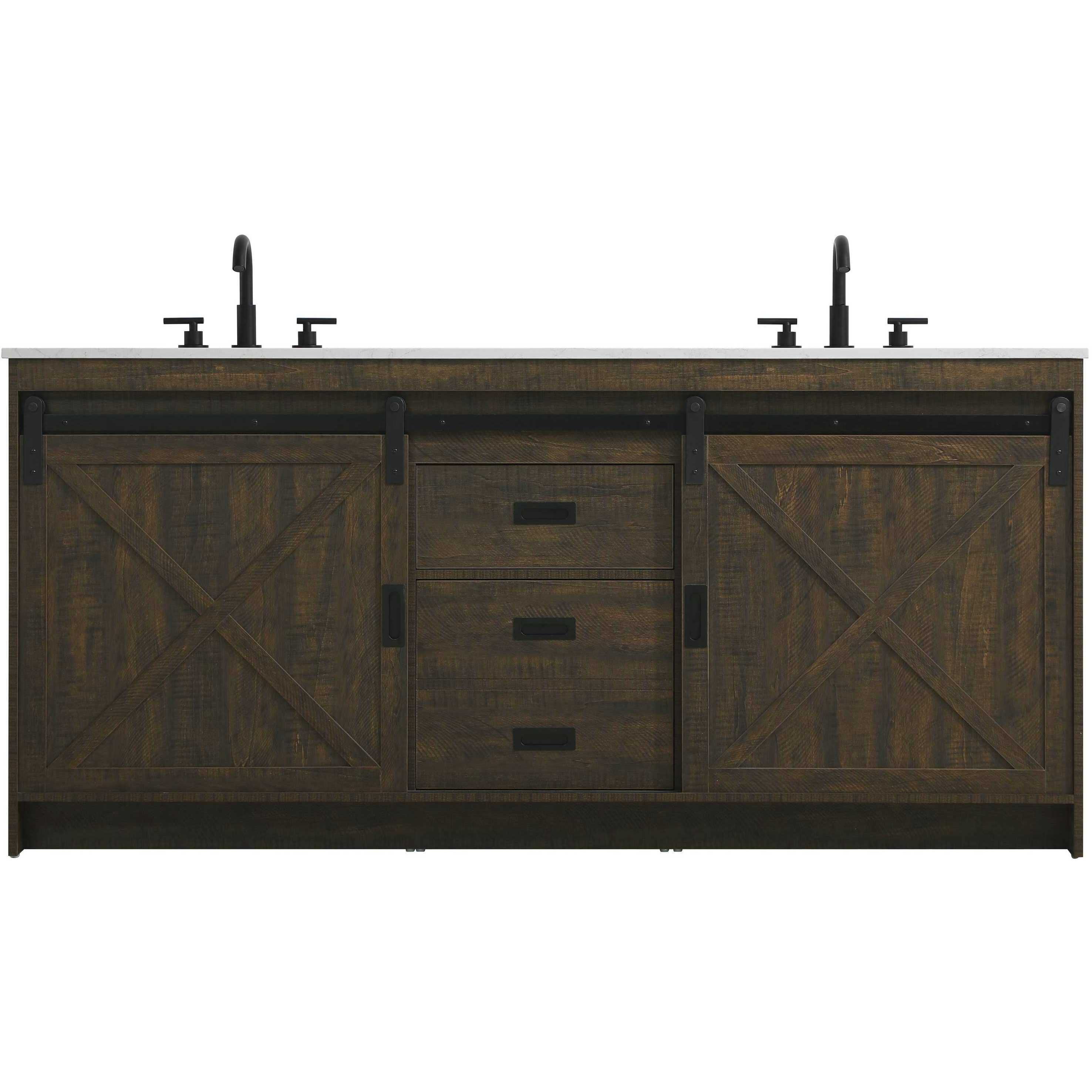 Austin 72 X 34 inch Expresso Bathroom Vanity Cabinet