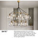 Lisa McDennon Skye 18 Light 53.25 inch Heritage Brass Indoor Chandelier Ceiling Light