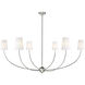 Shannon 6 Light 62 inch Brushed Nickel Chandelier Ceiling Light