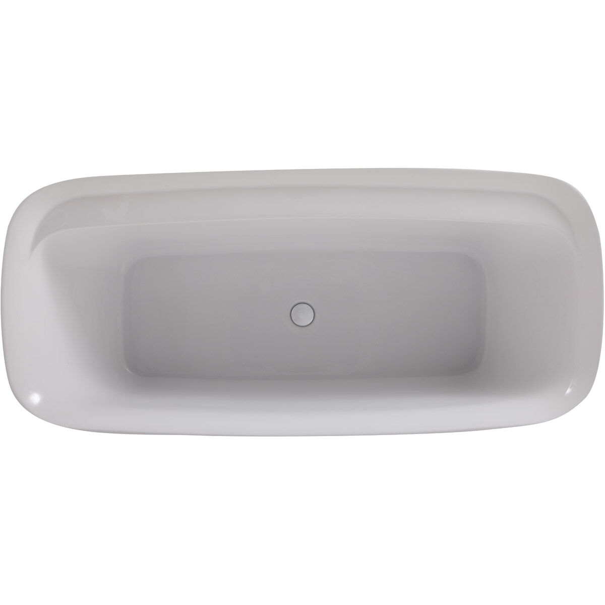 Calum Glossy White and Chrome Bathtub